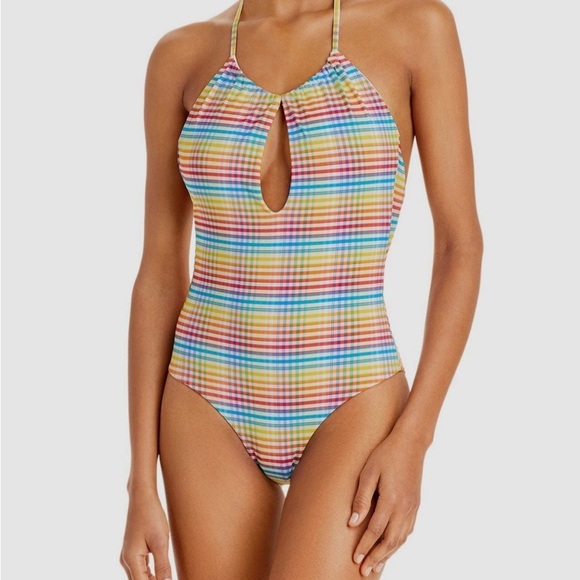 New! Onia Eliza Gingham One-Piece Swimsuit - Picture 2 of 6